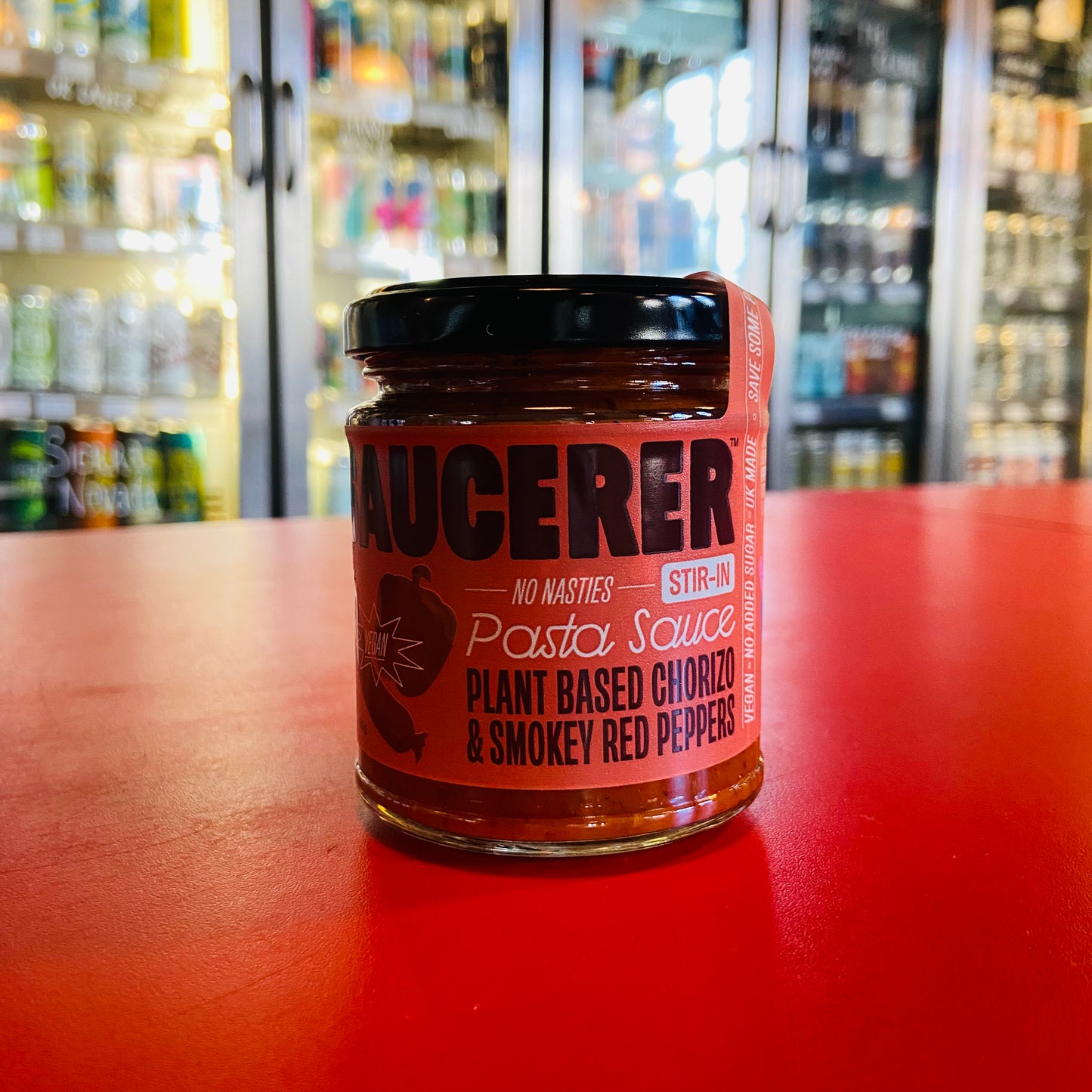 Saucerer - Plant Based Chorizo & Smokey Red Pepper - Pasta Sauce - 190g Jar