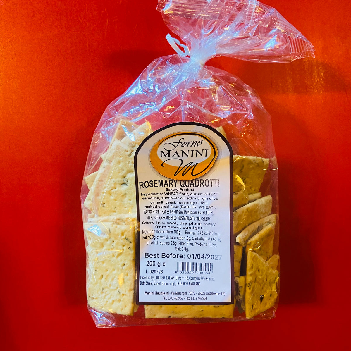 Forno Manini - Rosemary Quadrotti - 200g