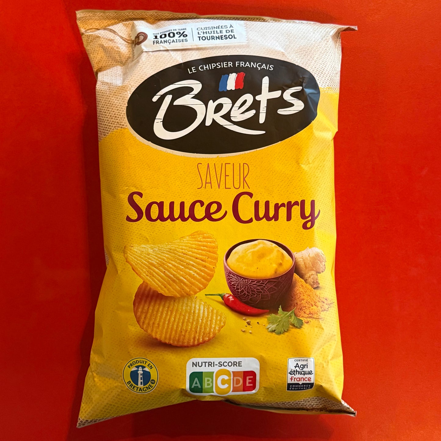 Le Chipsier Francais Brets - Sauce Curry - 125g