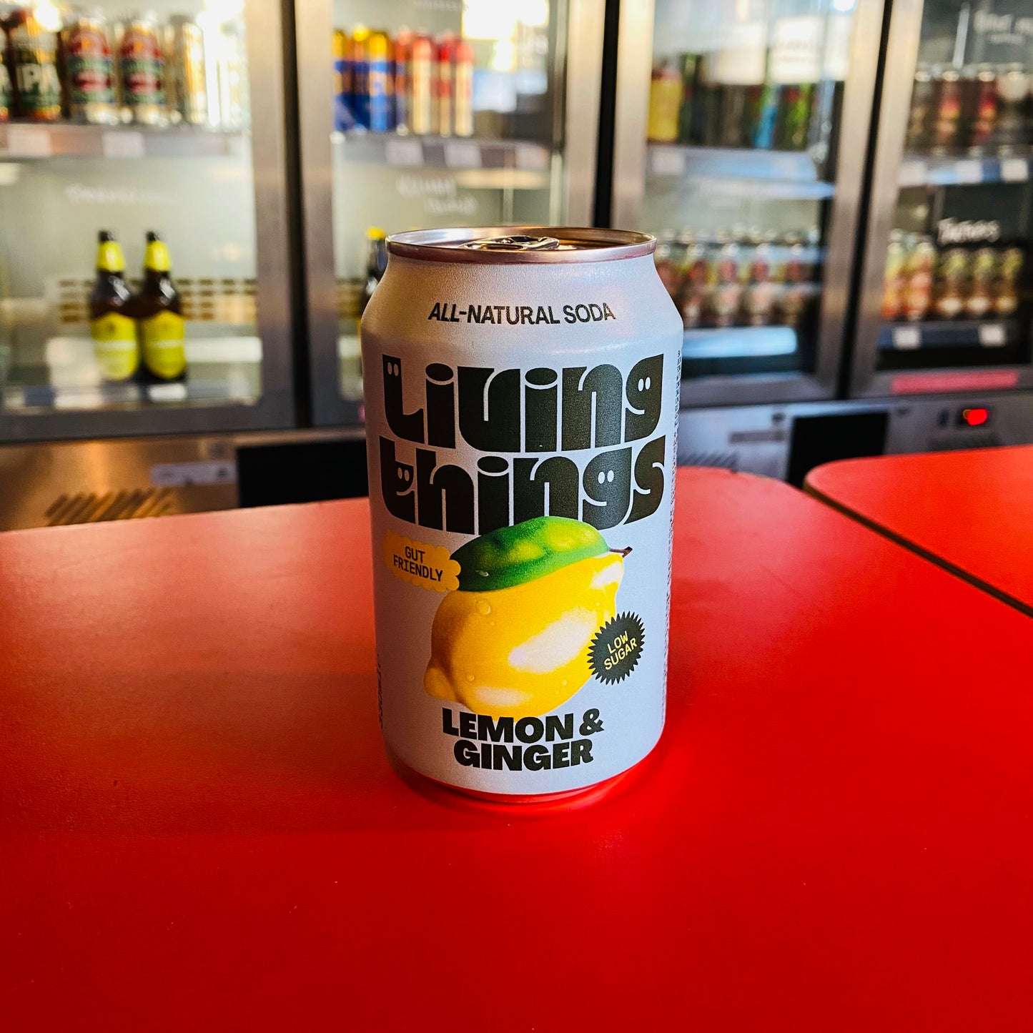 Living Things - Lemon & Ginger - Prebiotic Soda - 330ml Can