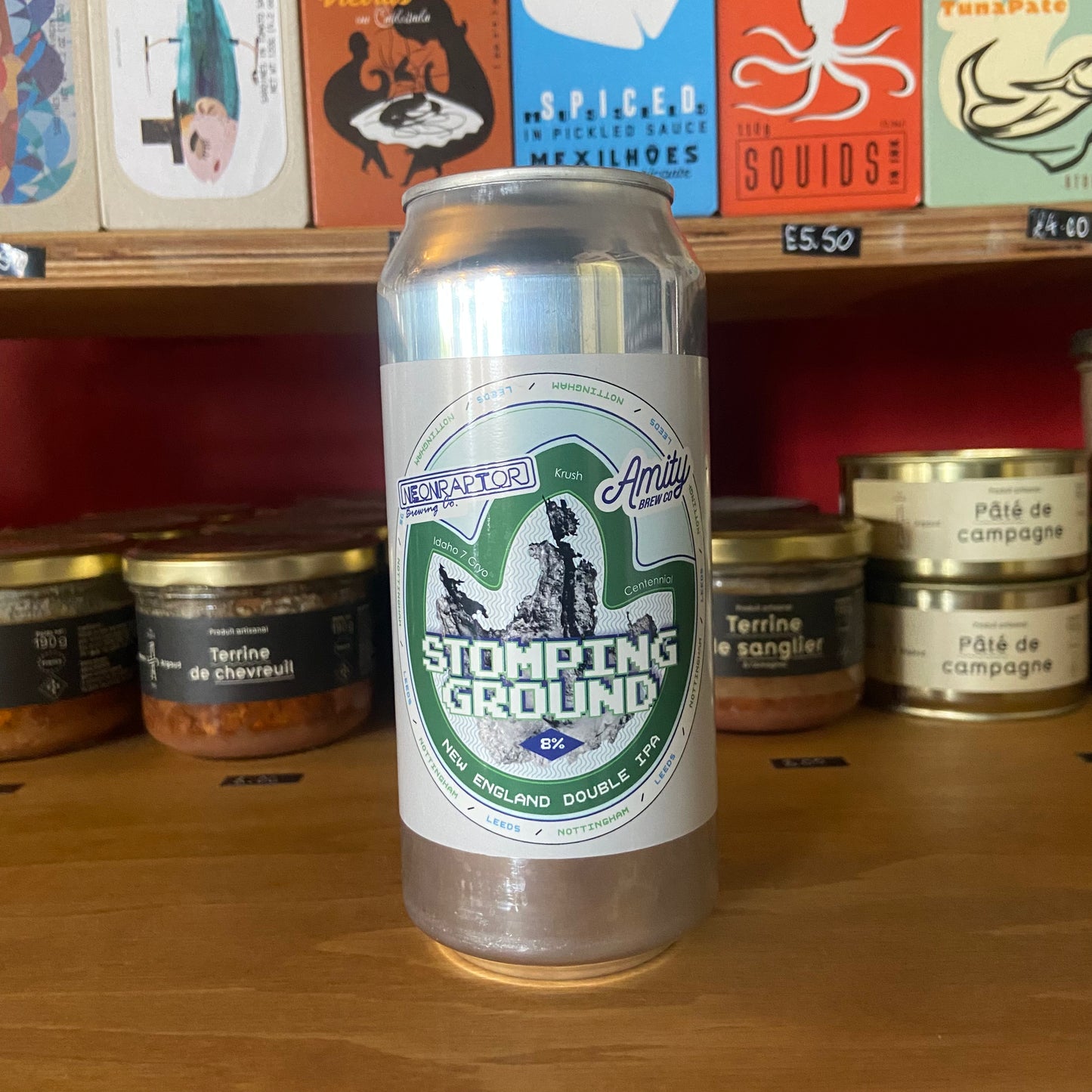 Neon Raptor x Amity Brew Co. - Stomping Ground - New England Double IPA - 8.0% - 440ml Can