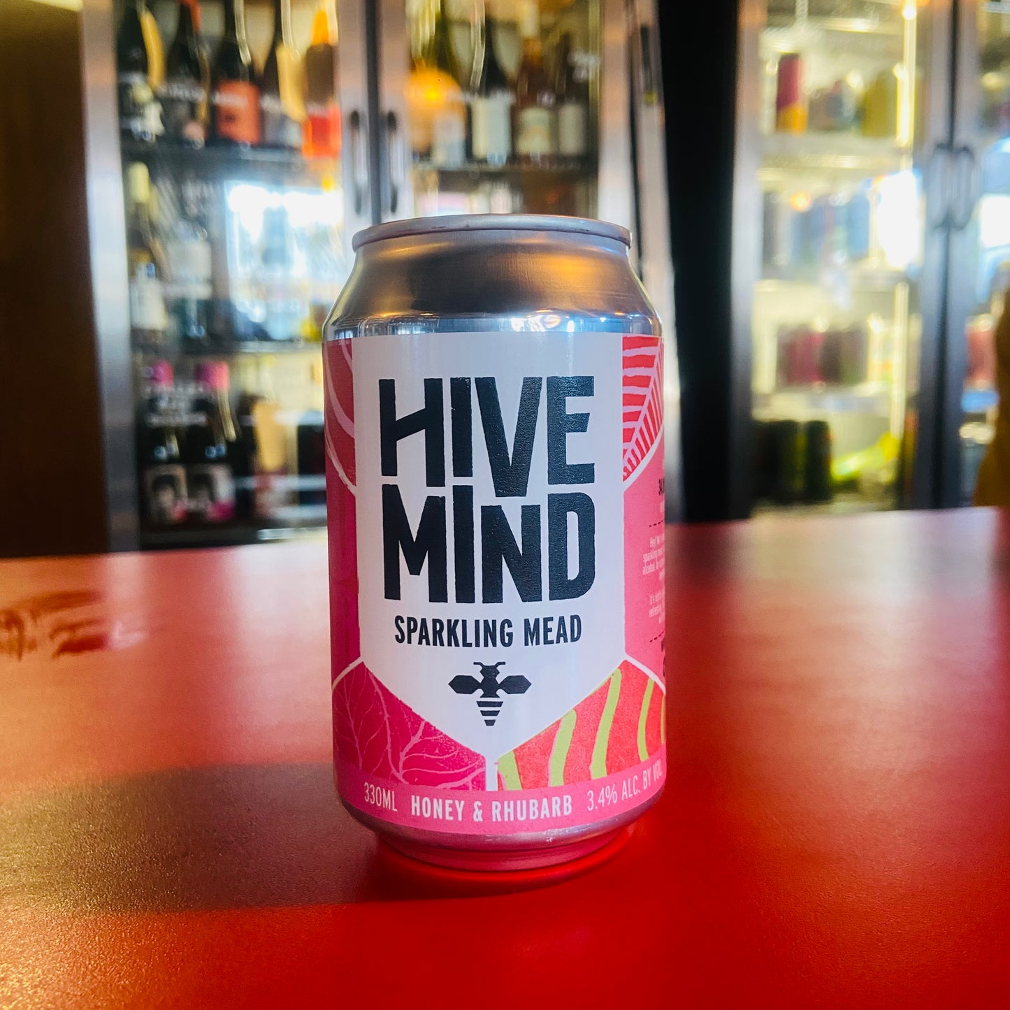 Hive Mind - Honey & Rhubarb Sparkling Mead - Fruited Sparkling Mead - 3.4% - 330ml Can