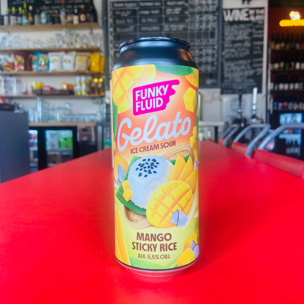 Funky Fluid - Gelato: Mango Sticky Rice - Ice Cream Sour - 5.5% - 500ml Can