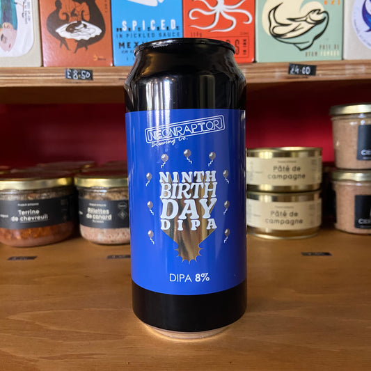 Neon Raptor - Ninth Birthday DIPA - Double IPA - 8.0% - 440ml Can