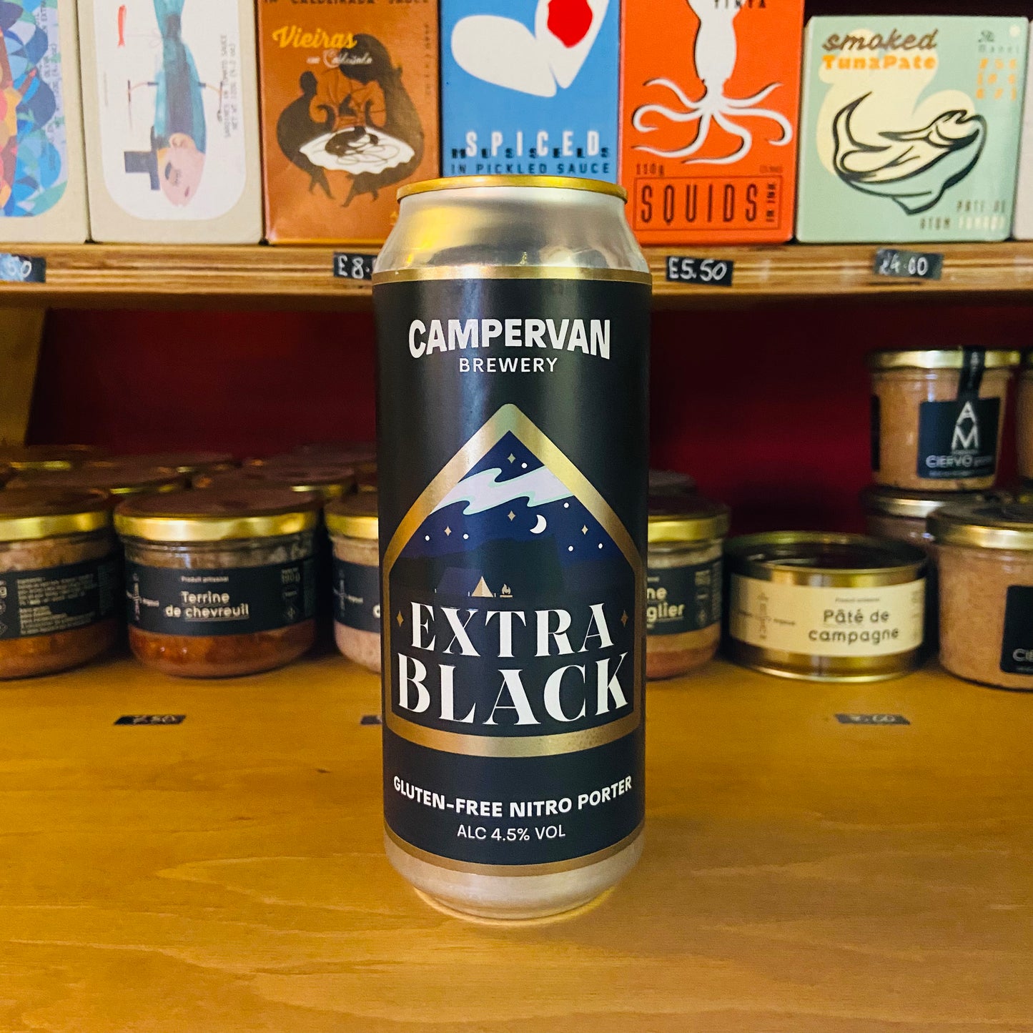 Campervan Brewery - Extra Black Nitro Porter - Gluten Free Nitro Porter - 4.5% - 500ml Can