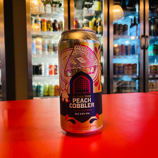 Vault City - Peach Cobbler - Alcohol Free Pastry Sour - 0.5% - 440ml Can