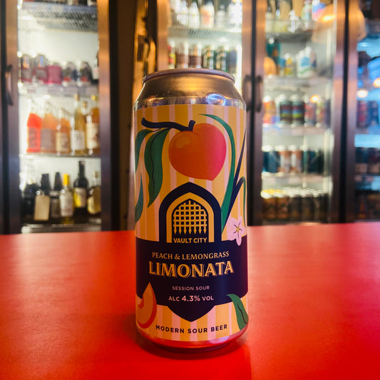 Vault City - Peach & Lemongrass Limonata - Session Sour - 4.3% - 440ml Can