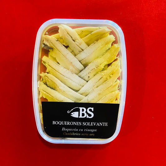 Solevante Cantabrian Boquerones - White Anchovies in Vinegar - 150g