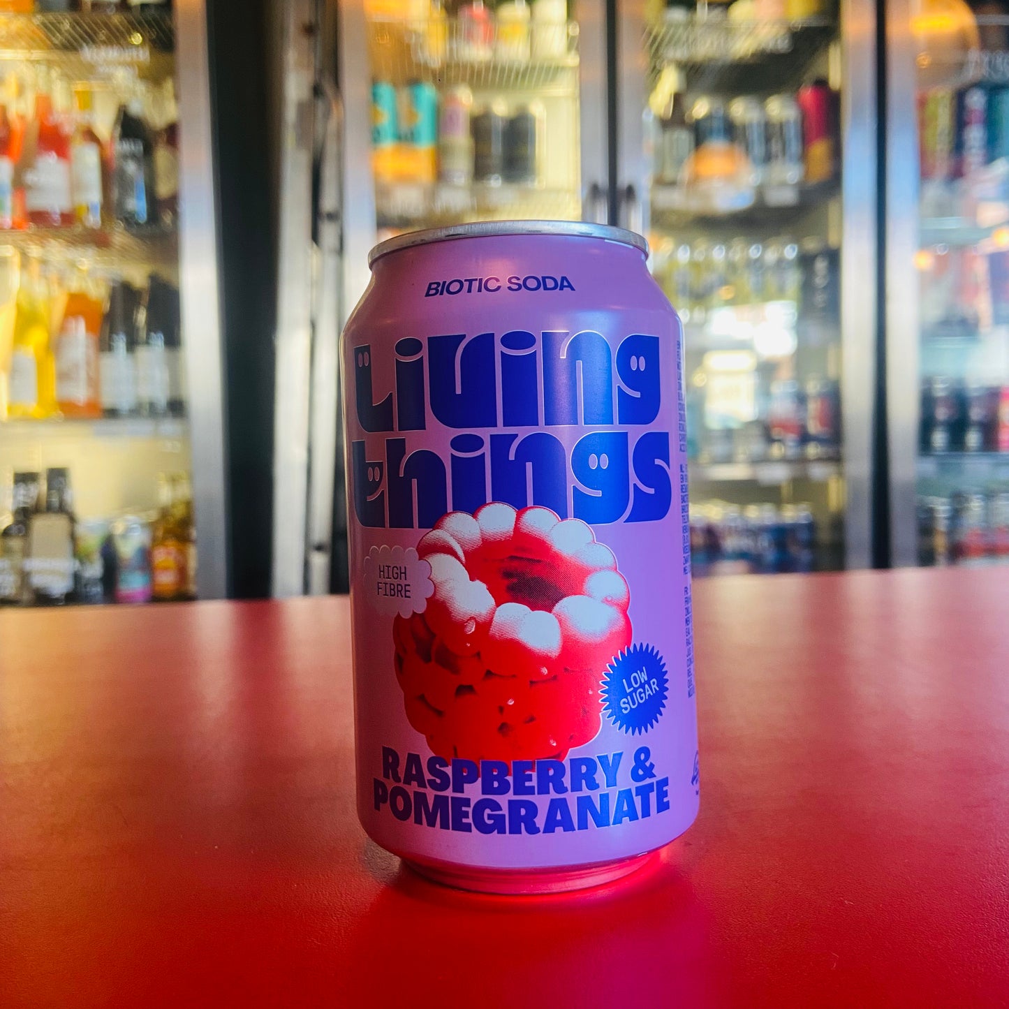 Living Things - Raspberry & Pomegranate - Prebiotic Soda - 330ml Can