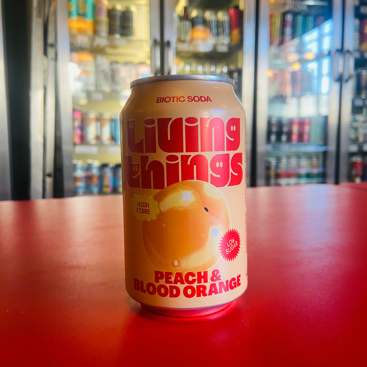 Living Things - Peach & Blood Orange - Prebiotic Soda - 330ml Can