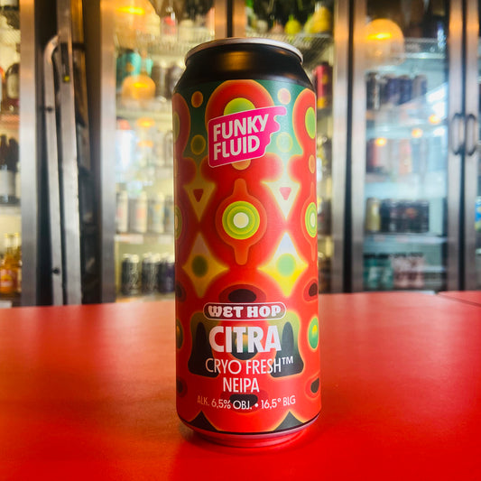 Funky Fluid - Wet Hop: Citra - New England IPA - 6.5% - 500ml Can