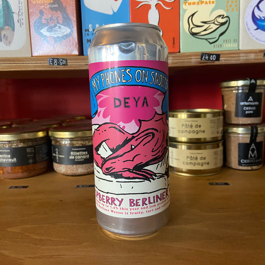 DEYA Brewing Co. - My Phone's On Snooze - Berliner Weisse w/ Raspberries - 7.2% - 500ml Can