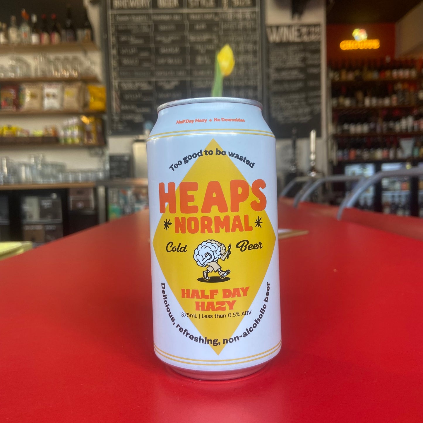 Heaps Normal - Half Day Hazy - Non Alcoholic Pale Ale - 0.5% - 375ml Can