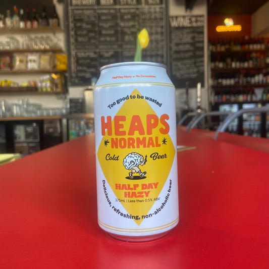 Heaps Normal - Half Day Hazy - Non Alcoholic Pale Ale - 0.5% - 375ml Can